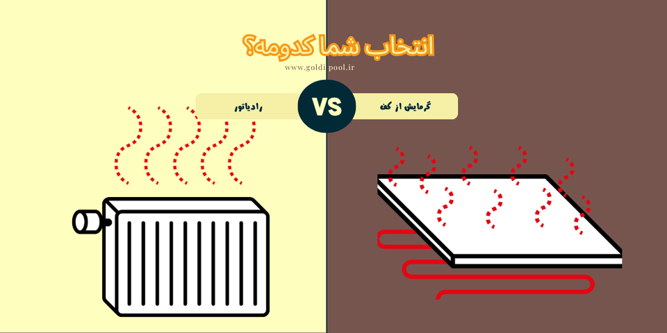 گرمایش از کف بهتر است یا رادیاتور؟ مقایسه کامل برای انتخاب بهترین سیستم گرمایشی