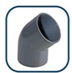 قیمت زانو45 درجه یکسر دنده