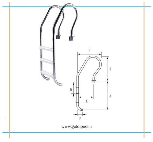 نردبان استخری پلاستیکی/پله استخری